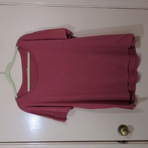 Eileen Fisher organic cotton tee, oversized S, raspberry, LIKE NEW